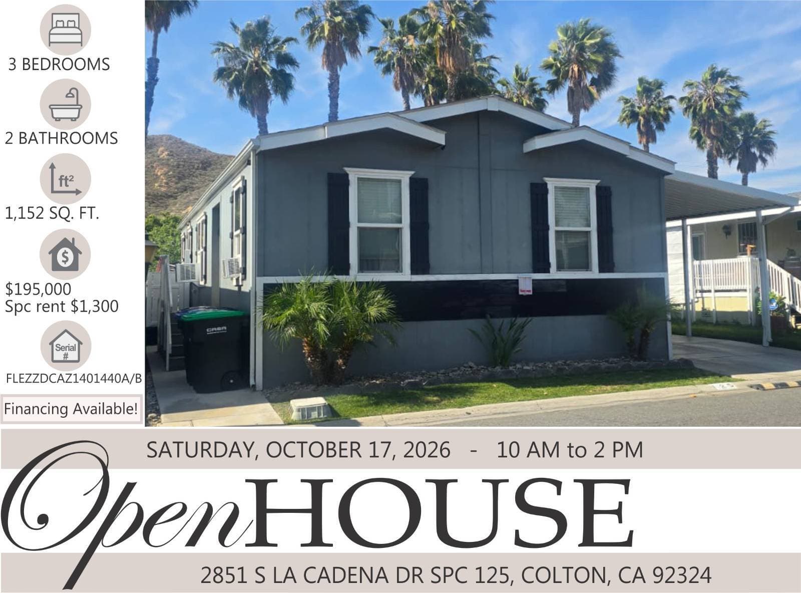 2851 S La Cadena Dr Spc 125 in Colton